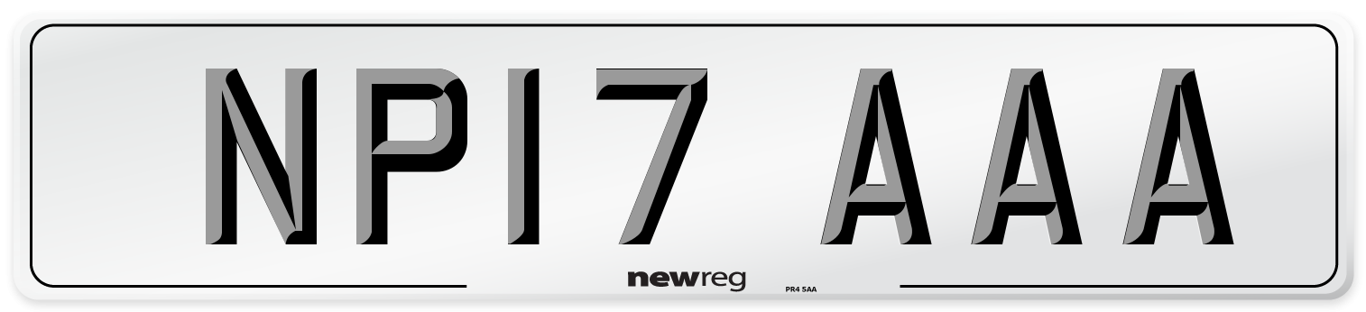 NP17 AAA Number Plate from New Reg